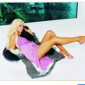 Marciano Paris Hilton 90’s Plunge Pink Lace Dress S Rare